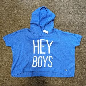 NWT Gilly Hicks "Hey Boys" cropped hoodie